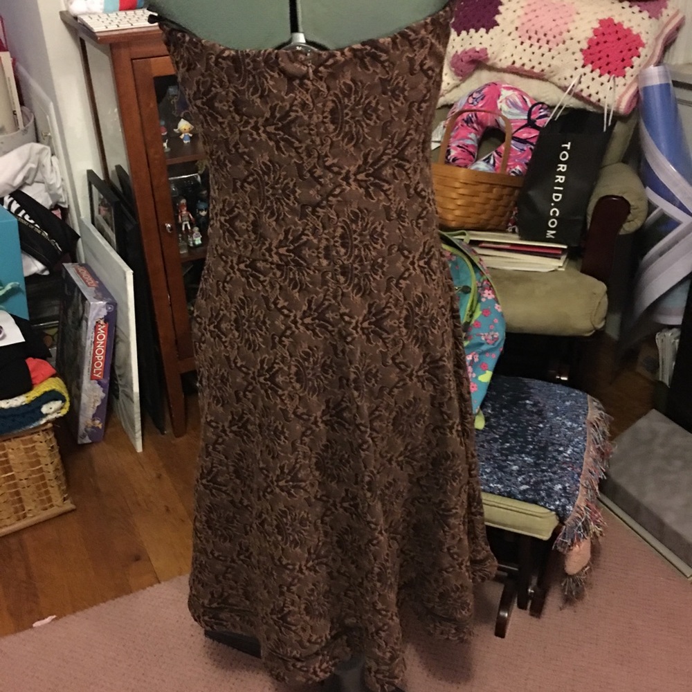 Anthropologie Jacquard Strapless Dress & Shrug M - Picture 3 of 6